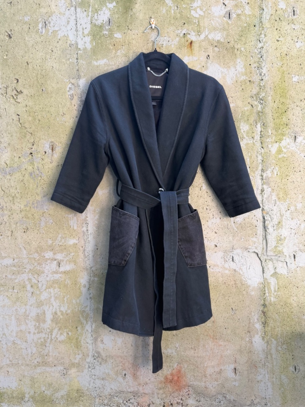 Chic Vintage DIESEL Belted Overcoat, Medium
